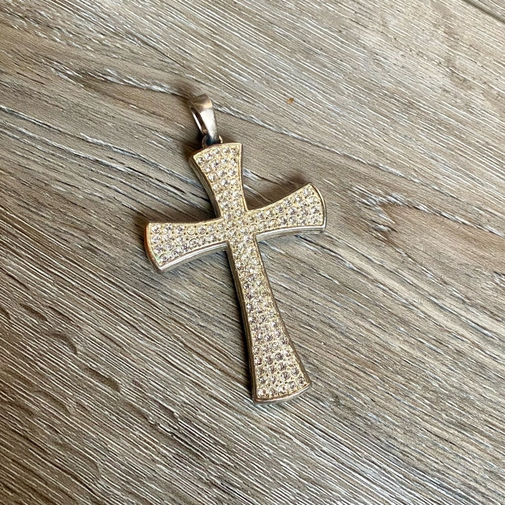 Robert Lee Morris silver y2k large cross pendant